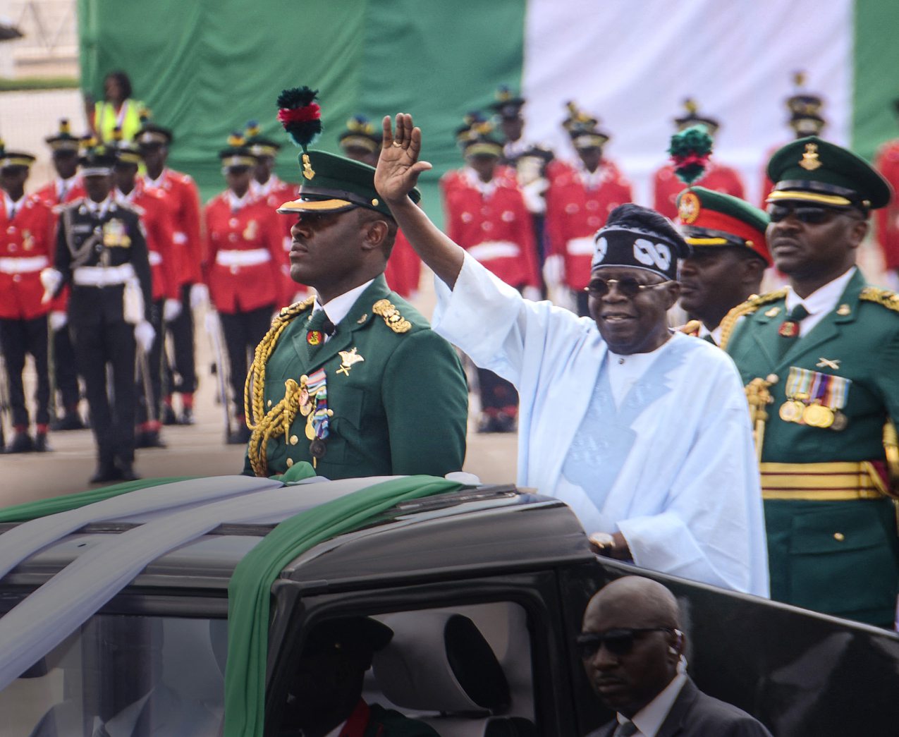 Le président Tinubu à Abuja, lors de la Journée de la démocratie, qui fêtait son 25e anniversaire le 12 juin 2024. OLUKAYODE JAIYEOLA/NURPHOTO