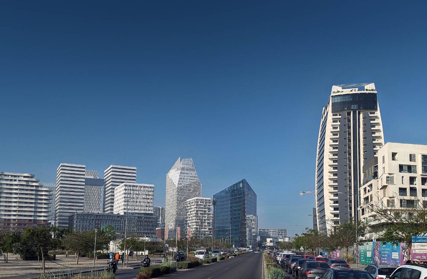 La skyline moderne de Casablanca Finance City, la cité des affaires. MOROCKO/SHUTTERSTOCK