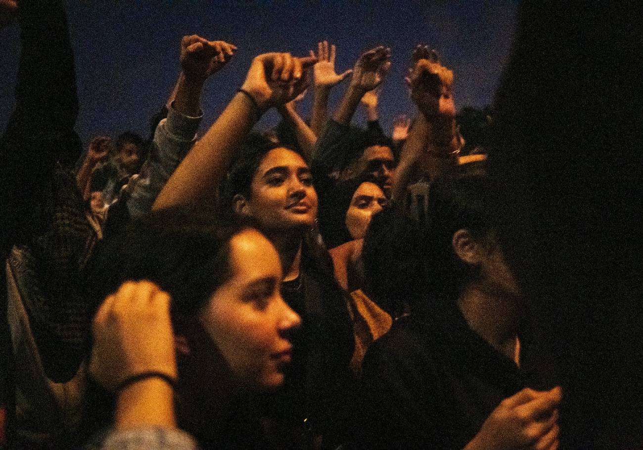 Manifestation à Casablanca, au Maroc, en octobre 2025.MILLA MORISSON/ HANS LUCAS