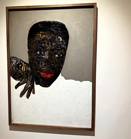 Amoako Boafo est l’un des artistes phare de la Gallery 1957, à Accra. Blank Stare, 2021. ZYAD LIMAM