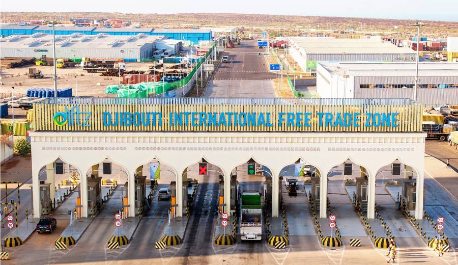 L’entrée de la zone franche internationale à Doraleh, la plus grande d’Afrique. DR/ DPFZA