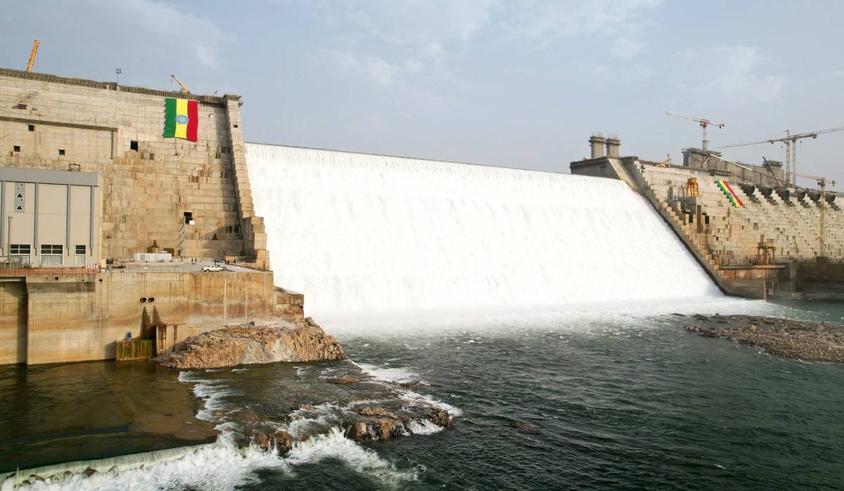 La production électrique du Grand Barrage de la Renaissance éthiopienne, mis en service en février 2022, devrait dépasser 5000 MW à terme.HYBRID_PRODUCTION ETHIOPI/SHUTTERSTOCK