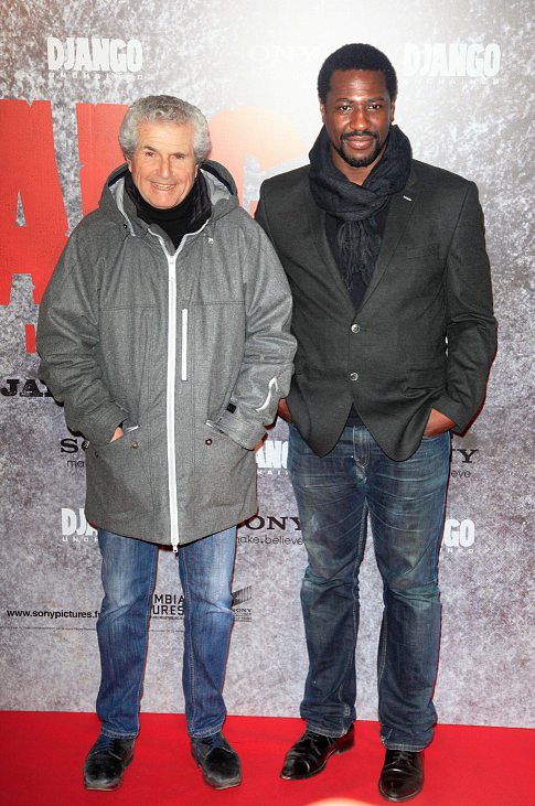 À l’occasion de la première de Django Unchained,  avec Claude Lelouch, le 7 janvier 2013. ABACAPRESS/ALAMYBANQUE D’IMAGES