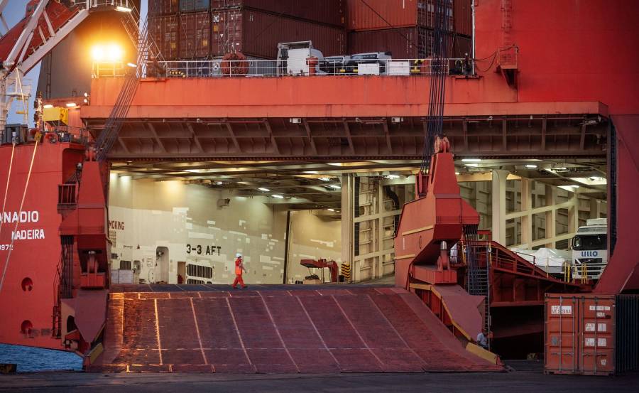 Un portique de déchargement sur le terminal à conteneurs de Doraleh (SGTD).VINCENT FOURNIER/JEUNE AFRIQUE-REA