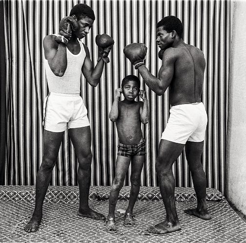 Entraînement de boxe, Studio Malick, Bamako, 1975.
