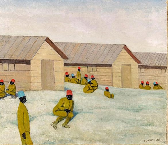 Félix Vallotton, Soldats sénégalais au camp de Mailly, 1917. Huile sur toile, 46 x 55 cm. Avec l’aimable autorisation du bpk, GrandPalaisRmn, René-Gabriel Ojéda.DR