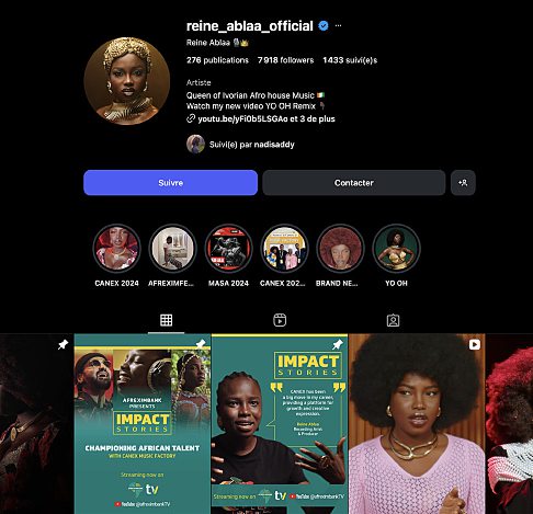 La page Instagram de l’artiste. DR