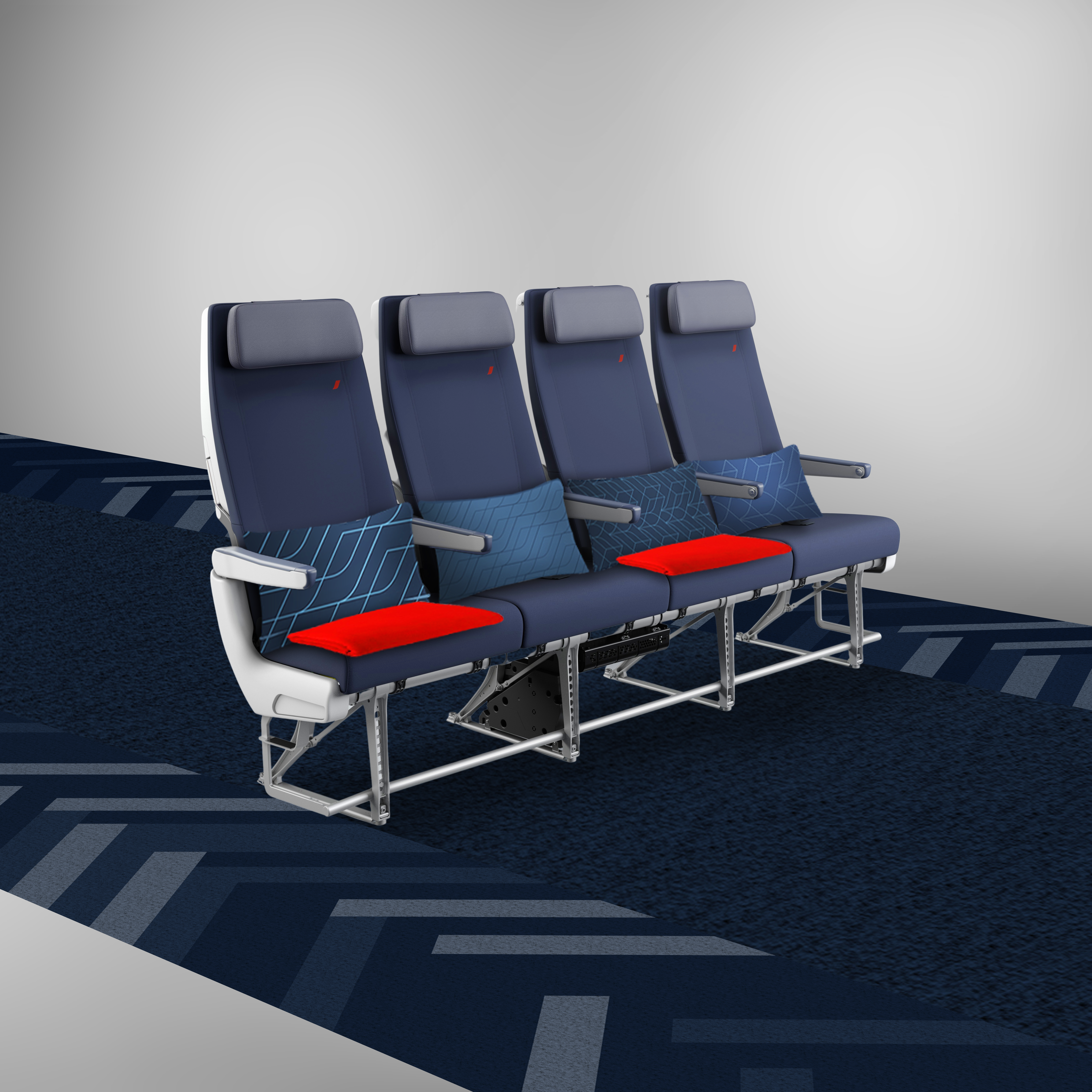 La future classe economy et son espace élargi pour les jambes. Air France