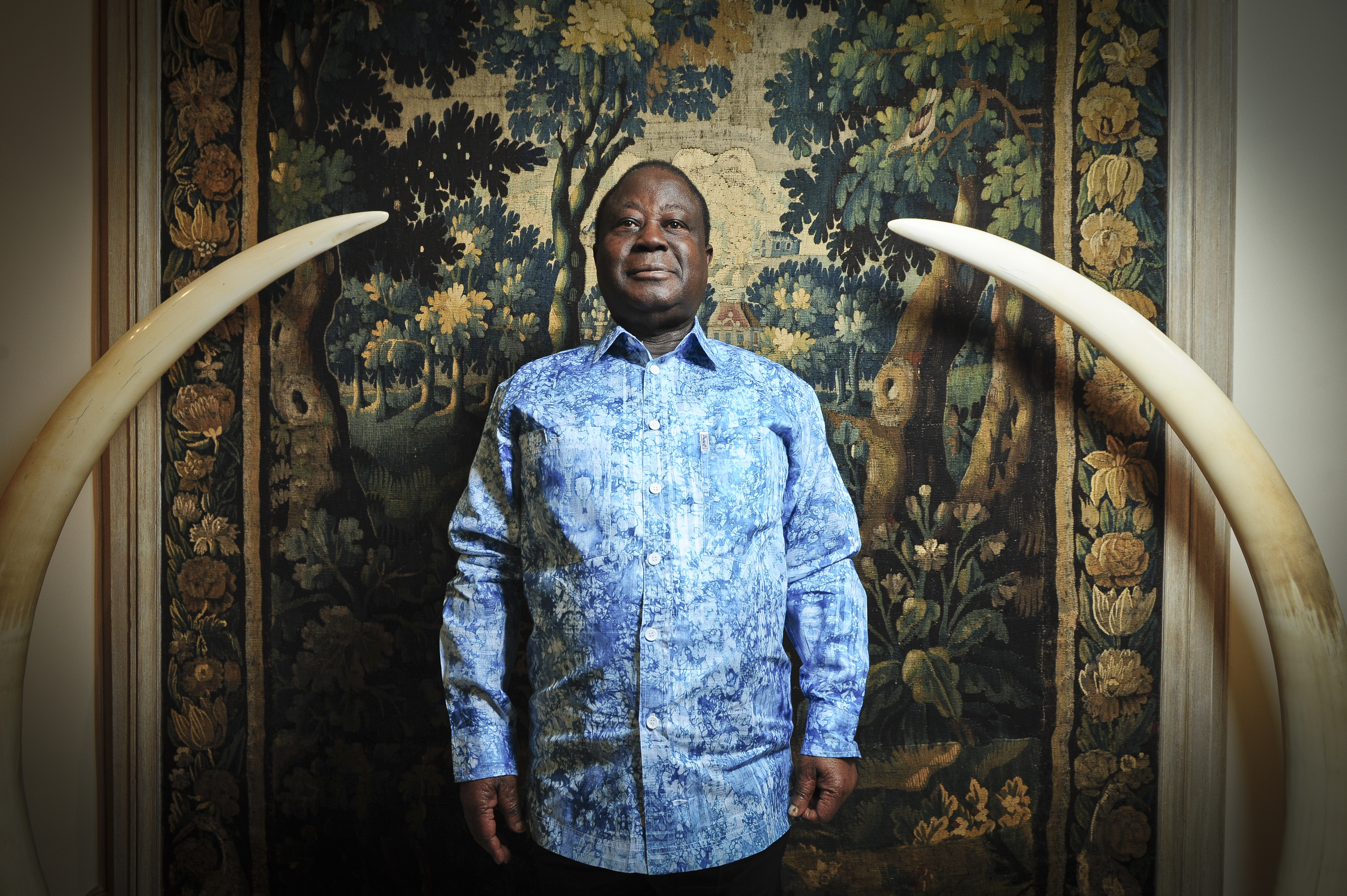 Henri Konan Bédié à son domicile parisien en 2017. REA/JA/VINCENT FOURNIER