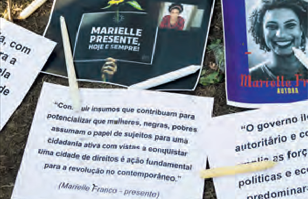 Témoignages d’expatriés après la mort de l’élue noire Marielle Franco. IMAGO/STUDIOX.