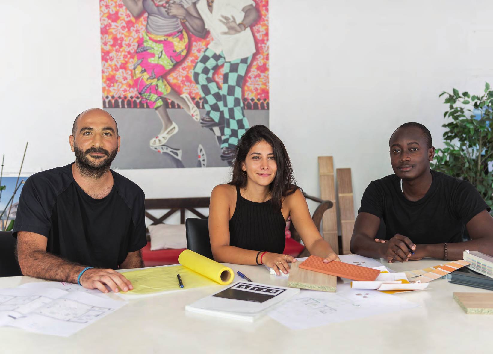 De gauche à droite, Halim Khoriaty, Nadine Bourgi et Mohamed Parfait Coulibaly.