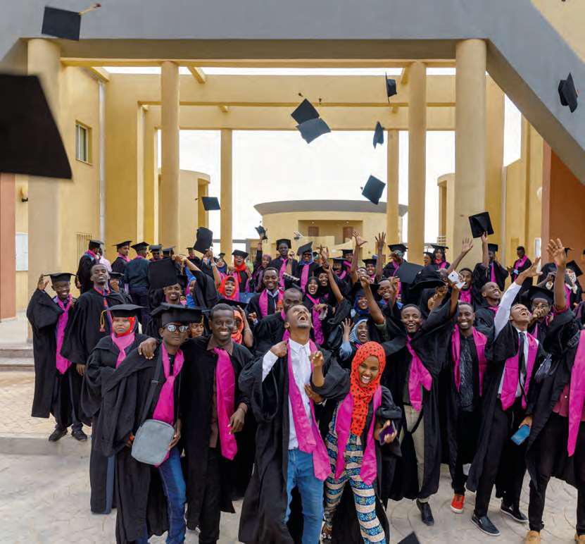 Cérémonie d’inauguration du campus de l’université de Djibouti, en février 2018.PATRICK ROBERT 