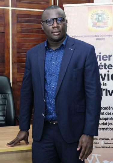 Steve Essis, fondateur du Réseau ivoirien des diplômés de la diaspora (RIDD).JIHANE ZORKOT