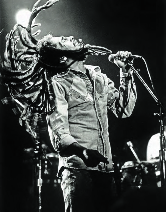 Le reggaeman en concert à Los Angeles, le 26 mai 1976.