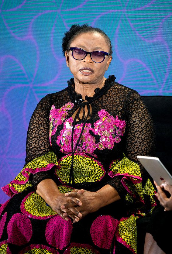 Folorunsho Alakija at the 2023 Unstoppable Africa conference in New York.ALAMY