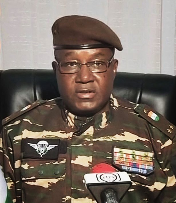 le général Abdourahamane Tiani, président de la transition du Niger et président du CNSP. ORTN/TÉLÉ SAHEL/AFP