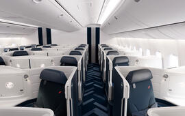 Les nouveaux fauteuils de la classe business. Air France