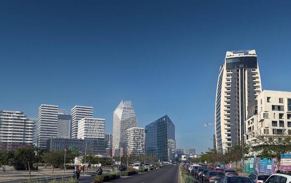 La skyline moderne de Casablanca Finance City, la cité des affaires. MOROCKO/SHUTTERSTOCK