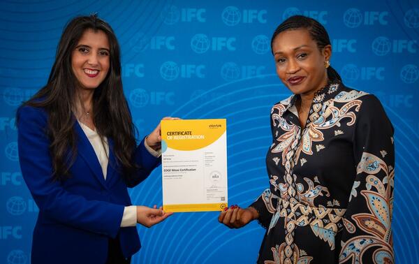 Ibtissam Bensetti, Chief Talent & Organizational Development Officer, OCP Group. Et Nathalie Akon Gabala, Global Director of Gender and Economic Inclusion, SFI. DR
