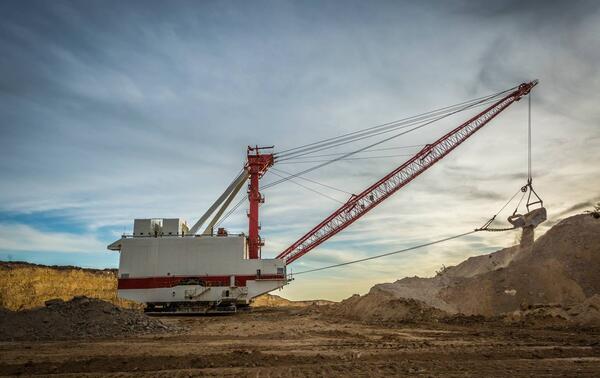La mine Sidi Chennane Khouribga avec les fameuses draglines qui décapent le sol. DR OCP