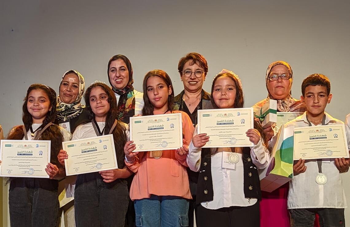 Cérémonie de remise des prix, compétition des écoles parrainées,  Mai 2023, Safi (Maroc)
