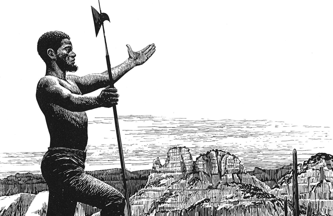 Une illustration représentant Estevanico, pionnier de l’exploration du continent américain.ALAMY