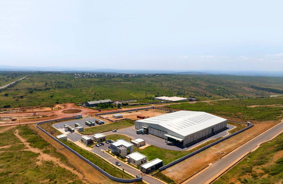 La nouvelle usine de blending à Bugesera au Rwanda. OCP