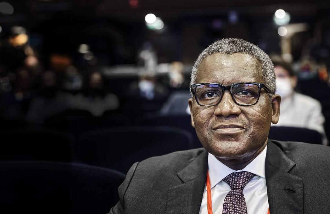 Dangote la bataille de Lekki Lors du Forum des affaires France Soudan, organisé par le Medef en mai 2021. BRUNOLEVY/DIVERGENCE IMAGES