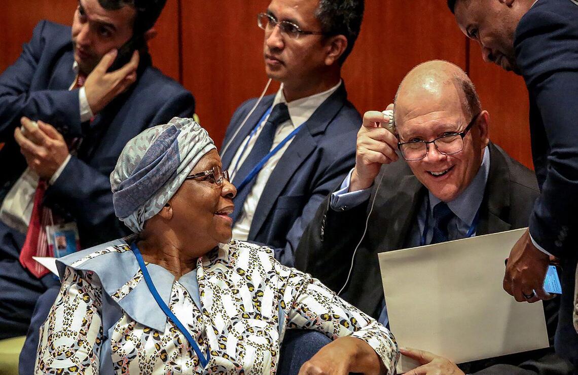 Netumbo Nandi-Ndaitwah Le 21 septembre 2023, à New York, lors d’une réunion ministérielle préparatoire à l’occasion de l’Assemblée générale des Nations unies. ZUMA PRESS ALAMY