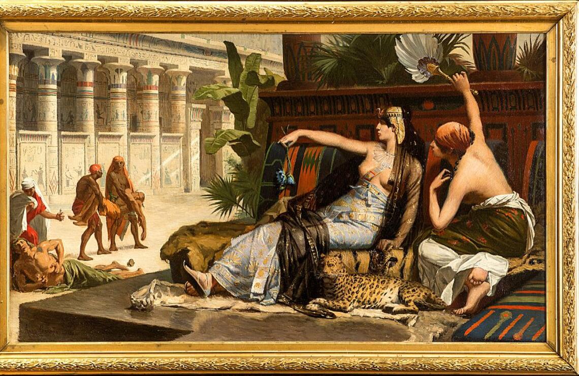 L’affaire Cléopâtre Alexandre Cabanel, Cléopâtre essayant des poisons sur des condamnés à mort, 1883. DIDIER MICHALET/DMKF PHOTOGRAPHY