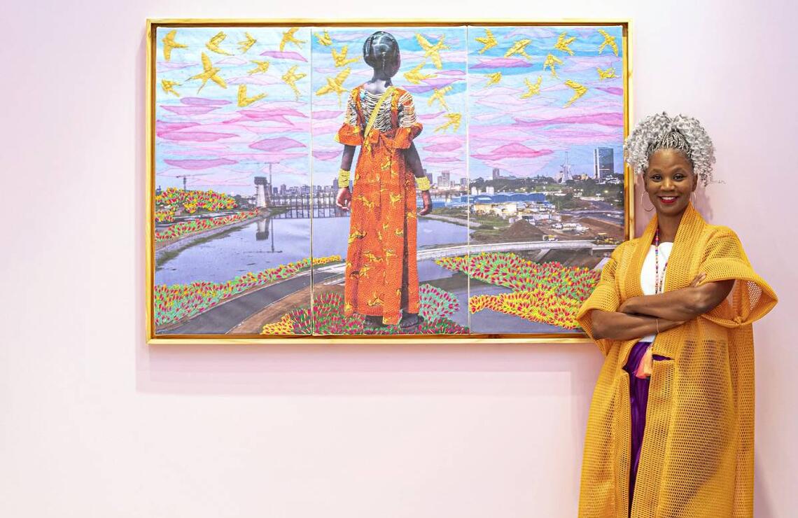 Joana Choumali : «Comme à la première lueur du jour» The Day Dreamer, 2025. PIMII PANGO