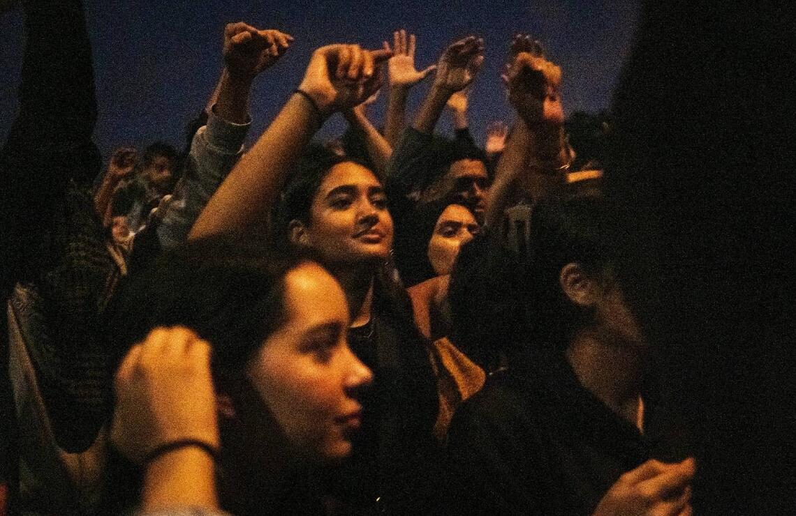 Manifestation à Casablanca, au Maroc, en octobre 2025. MILLA MORISSON/ HANS LUCAS