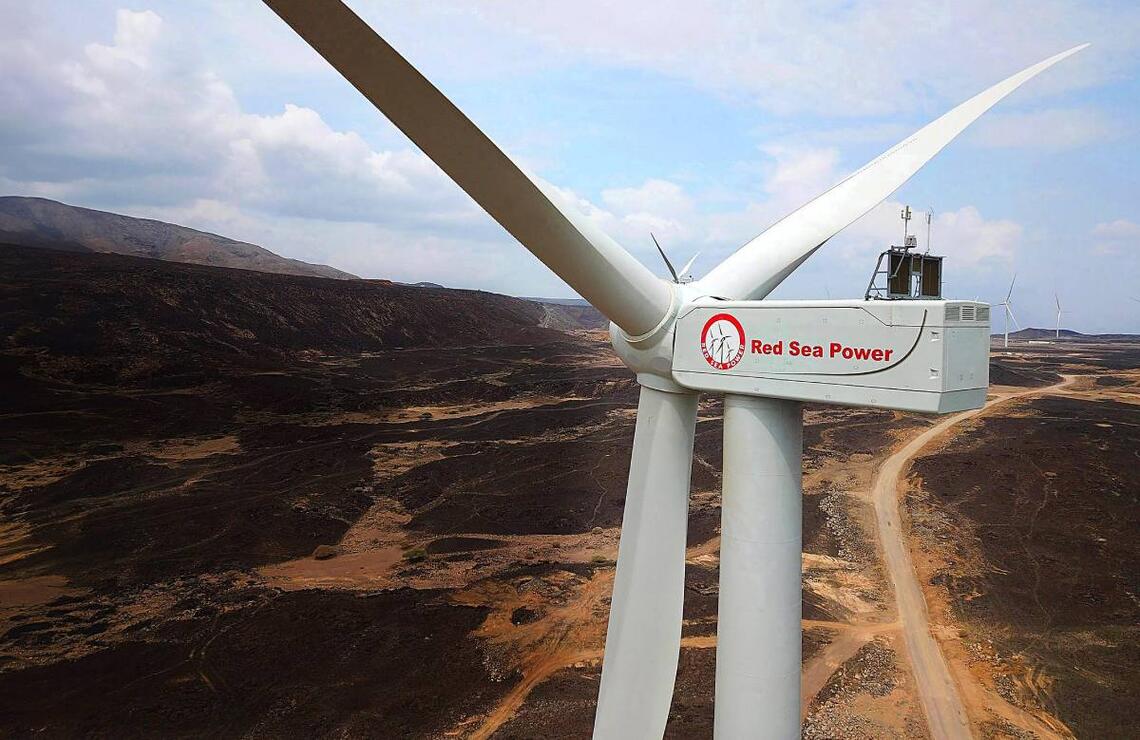 Le parc éolien Red Sea Power, dans le Goubet, dispose d’une capacité de production de 60 MW. DR/ RED SEA POWER