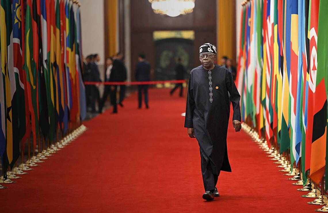 Le président Bola Ahmed Tinubu lors du sommet sur la coopération sino-africaine, qui s’est tenu à Pékin en septembre 2024. JIN LIANGKUAI/XINHUA-REA