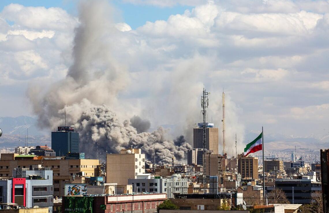 Frappes américano-israéliennes sur Téhéran, le 1 er mars 2026. ARASH KHAMOOSHI/POLARIS/STARFACE