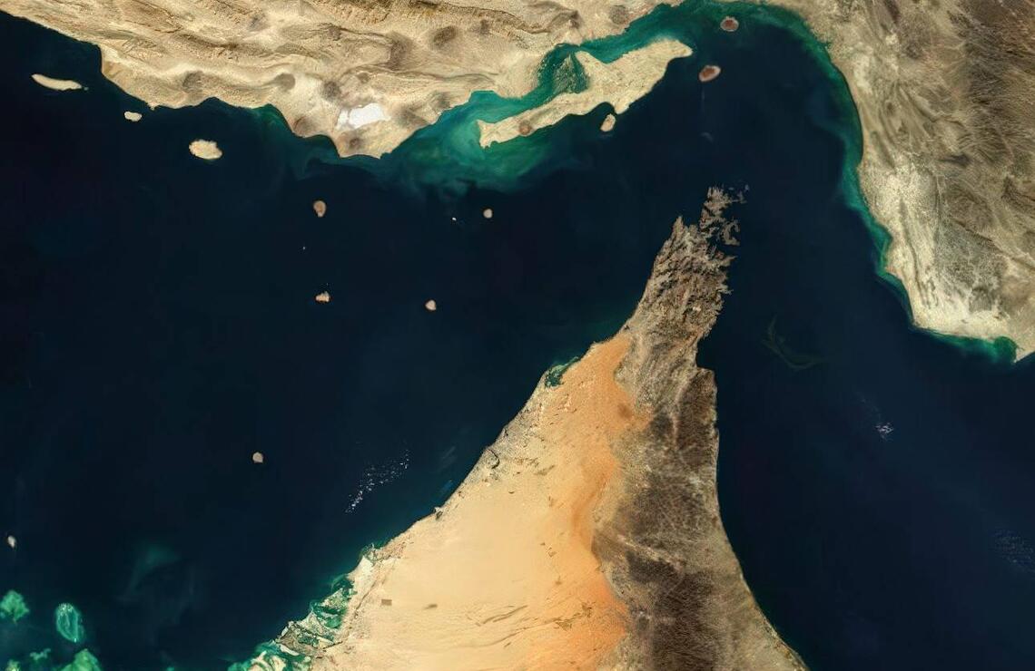Detroit d’Ormuz entre l’Iran et les pays du golfe. ALAMY