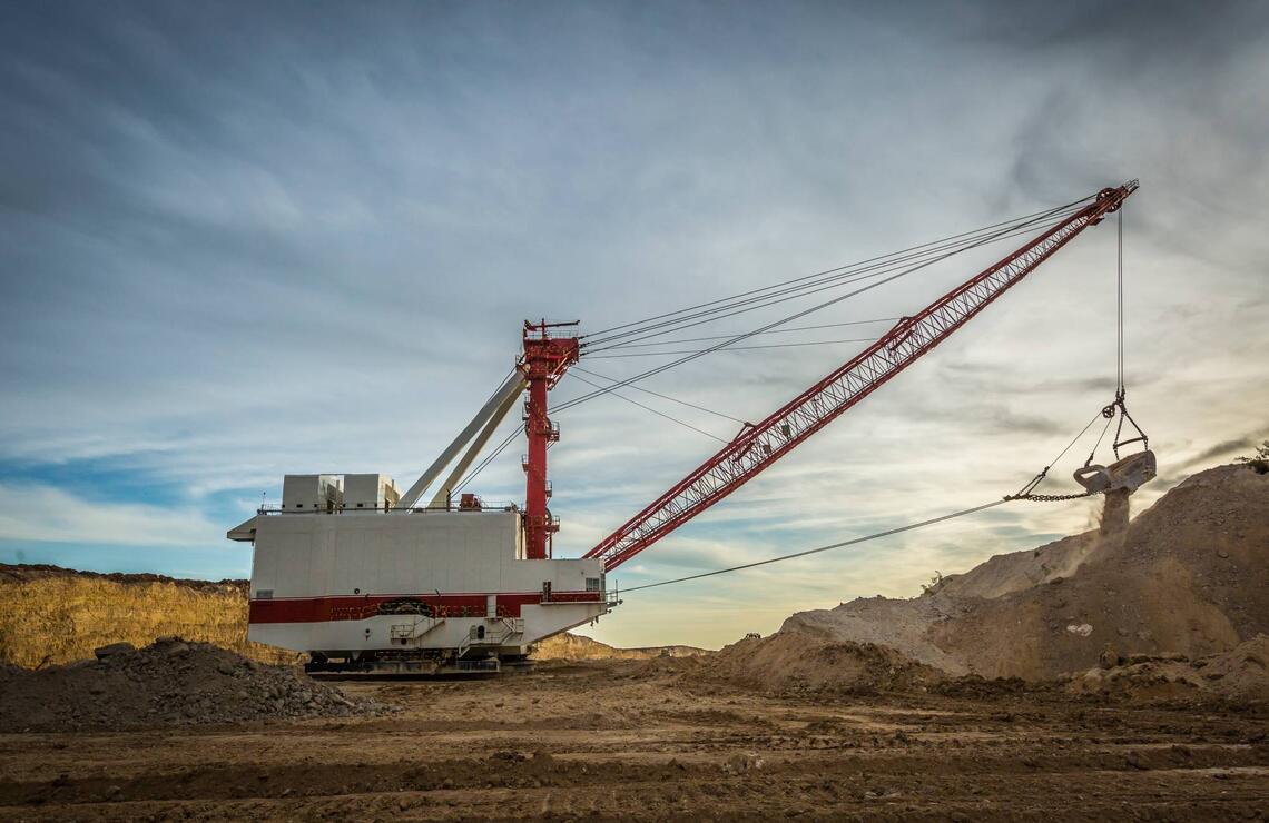 La mine Sidi Chennane Khouribga avec les fameuses draglines qui décapent le sol. DR OCP