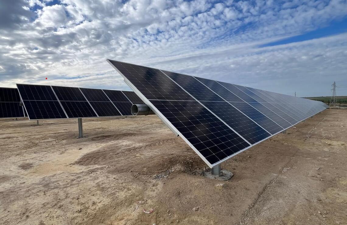 Les panneaux photovoltaïques d’OCP, installés à Benguerir. DR