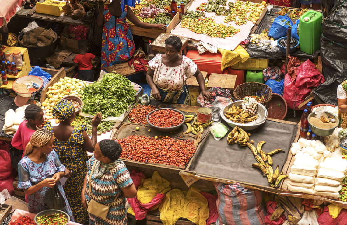 Au cœur du grand marché de Marcory, à Abidjan. JIHANE ZORKOT