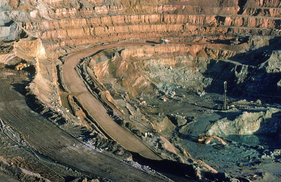 Mine de cuivre à ciel ouvert, située près de la ville de Lubumbashi. ALAMY
