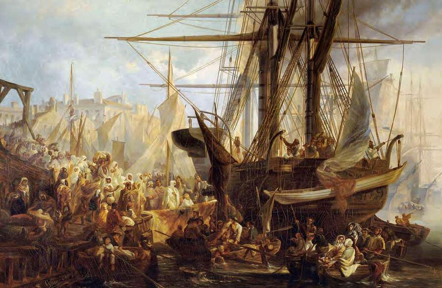 Embarquement d’Abd el-Kader à Bordeaux, Stanislas Gorin, 1850.RMN-GRAND PALAIS/A. DANVERS
