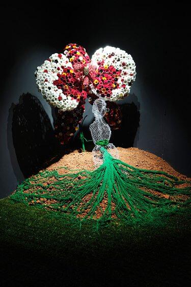 Les Lamelles», un parcours floral immersif et sensoriel proposé par la Marocaine Ghizlane Sahli.GUY THIMEL