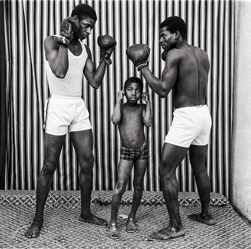 Entraînement de boxe, Studio Malick, Bamako, 1975.