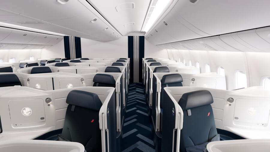 Les nouveaux fauteuils de la classe business. Air France