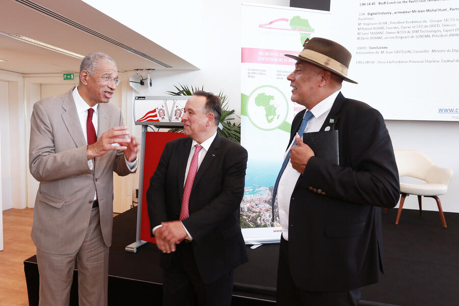 Lionel Zinsou, Frederic Geerts et Olivier Mushiete