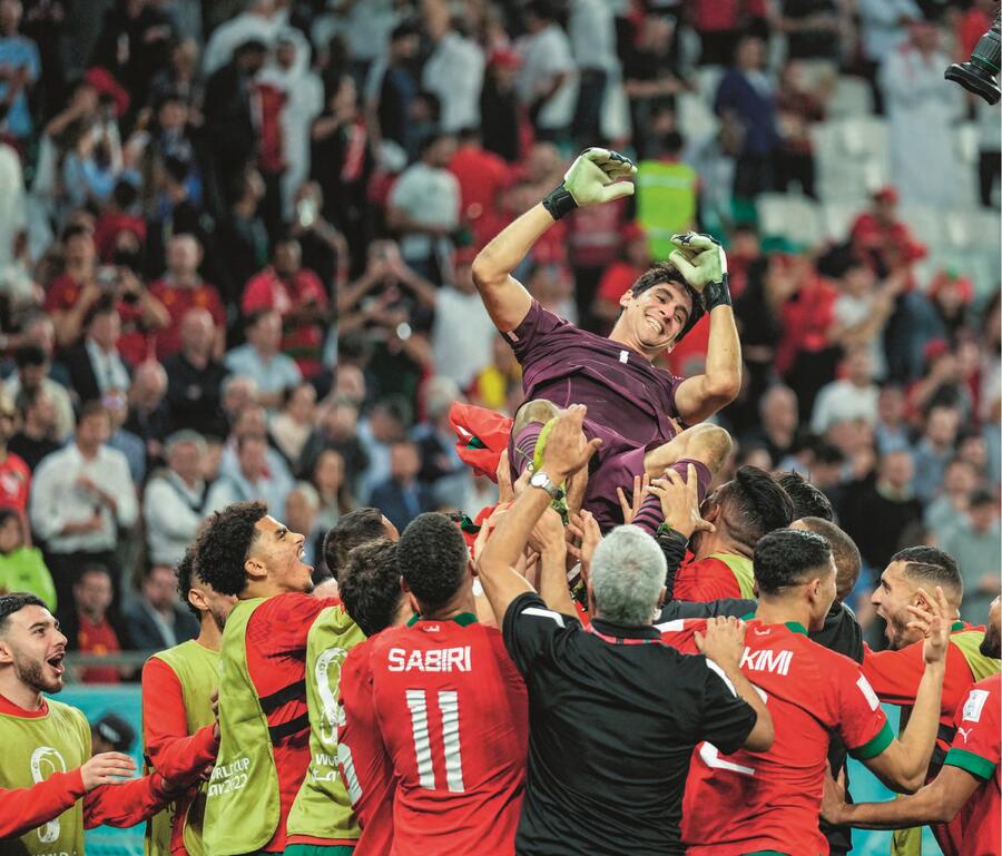 C’est le premier pays africain à atteindre la demi-finale d’un Mondial.AYMAN AREF/NURPHOTO/NURPHOTO VIA AFP
