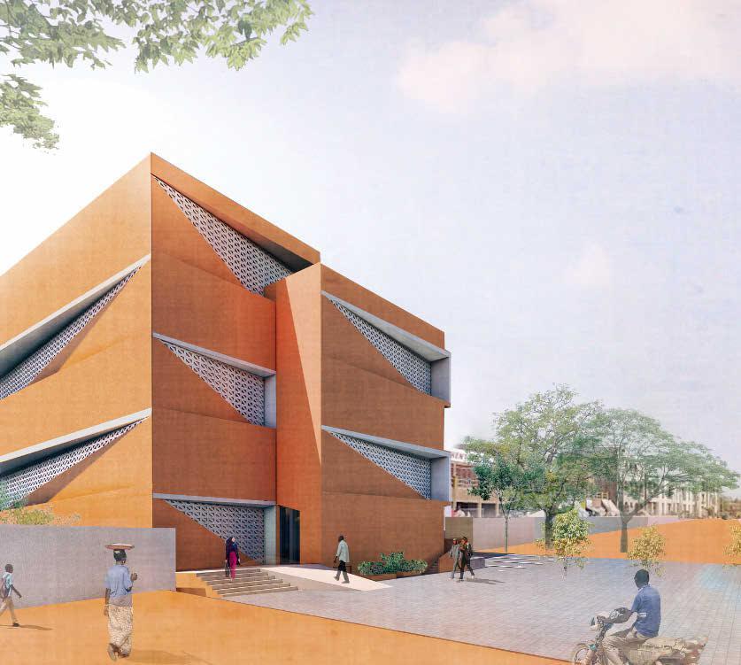 Un projet de bureaux dans le quartier de Yantala, à Niamey. ATELIER MASOMI