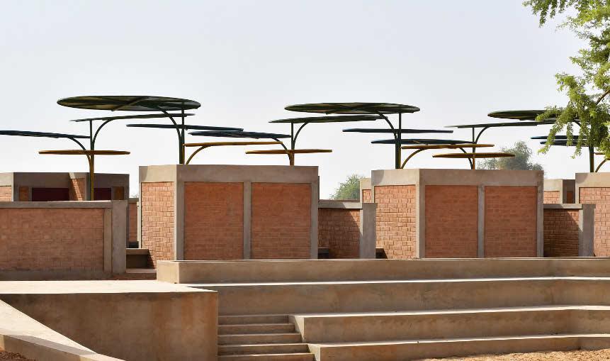 Le marché rural de Dandaji, au Niger, finalisé en 2018. MAURICE ASCANI/ATELIER MASOMI