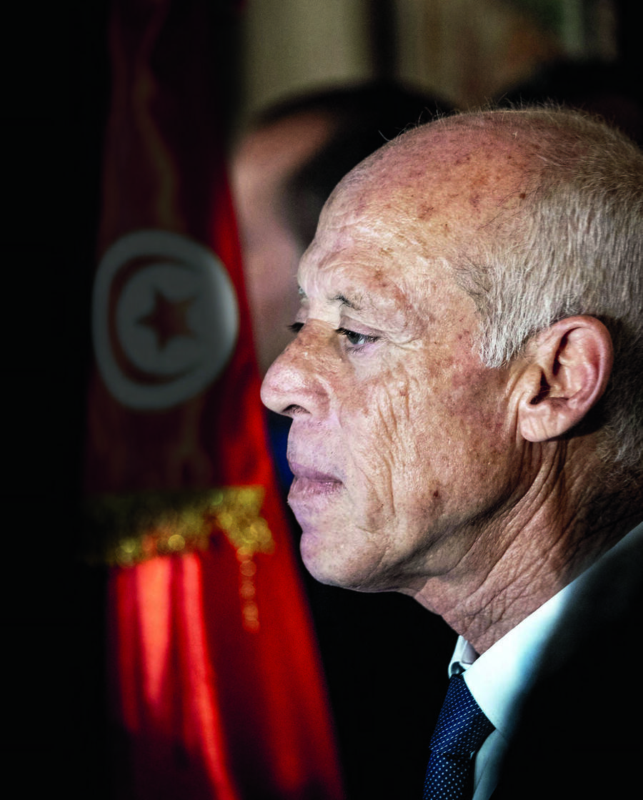 Kaïs Saïed. NICOLAS FAUQUÉ/IMAGES DE TUNISIE/ABACA