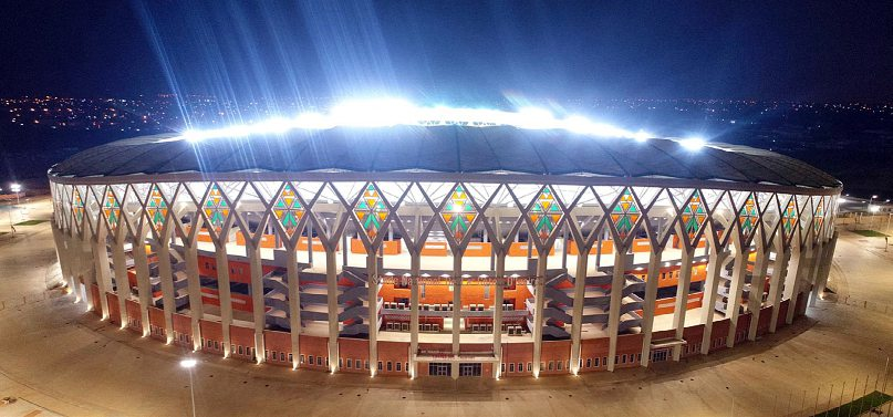 Le nouveau stade d’Ebimpé et les routes ont été rénovés pour l’occasion.DR